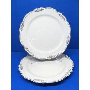 Homer Laughlin Virginia Rose Patrician F44 N8 Luncheon Plates Set Of 2 Plates GC